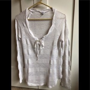 Scoop neck cotton sweater